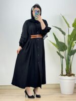 مانتو بلند کمربندی - Image 3