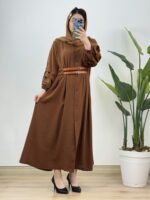 مانتو بلند کمربندی