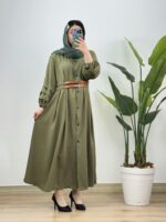 مانتو بلند کمربندی - Image 7