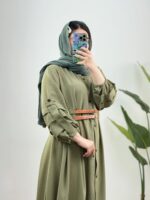 مانتو بلند کمربندی - Image 8