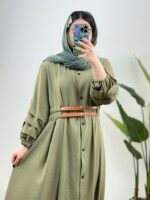 مانتو بلند کمربندی - Image 9