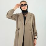 مانتو بلند کمربندی