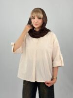 شومیز راه راه استین پاکتی - Image 4